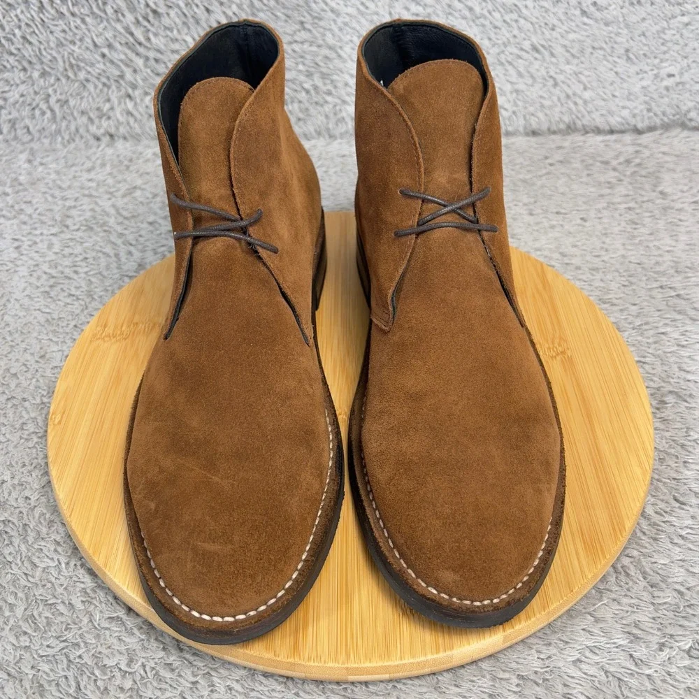 Thursday Boot Co Scout Suede Chukka Boots Mens 10.5 Cognac Brown Handcrafted